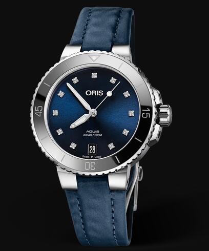 Oris Aquis Date Diamonds 36.5mm Replica Watch 01 733 7731 4195-07 5 18 46FC